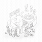 ISORHYMETRIC 2 : A personal project that used unrelated random words to create a rhyme with isometric illustration. FYI, rhyme is a words that have same last sound but different meaning. Hence, by combining those random words into isometric was so much ch