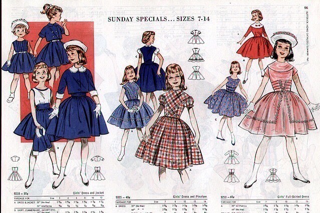 60年代欧洲女孩的裙子绘制参考！  #绘...