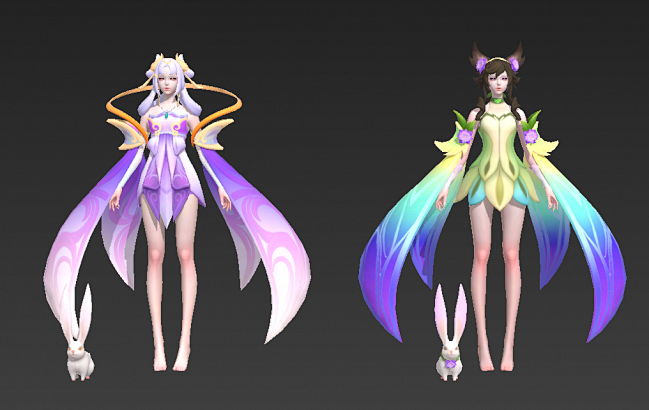 王者荣耀嫦娥寒月公主露花倒影模型