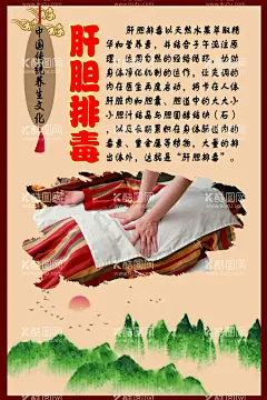 中华传统养生文化之肝胆排毒  - 源文件下载【酷图网】肝胆排毒,养生装饰画,养生文化,中医养生,中医养生海报