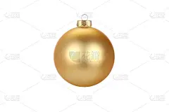 金色圣诞球孤立在白色背景。新年快乐的小玩意，炸弹，灯泡，五颜六色的装饰。圣诞玻璃球。圣诞树的海报，横