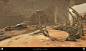 Desolation of Mordor DLC dragon bones in game, Phil Liu : I was responsible for modeling and texturing the dragon bones in the desert Level. This was really fun and challenging to figure out the design without concept art. 

Other environment artists resp
