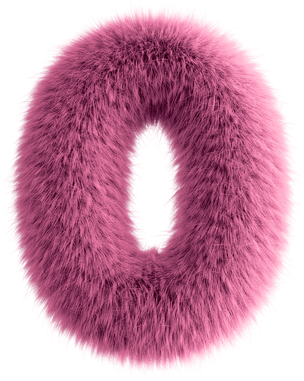 Pink 3D Fluffy Numbe...