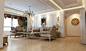 观江国际欧式风格三室两厅欧式客厅装修效果图设计欣赏