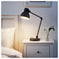 HEKTAR 赫克塔 工作灯带无线充电   - IKEA : IKEA - HEKTAR 赫克塔, 工作灯带无线充电, , 智能手机支持无线充电，轻松便捷。如果你的手机支持无线充电，只需把它放在内置充电器上就能充电。您可以同时为两件设备充电，因为灯具内也有一个内置的USB接口。可产生适合阅读的直射灯光。灯杆、灯头可调节，可轻松让光线投向需要位置。