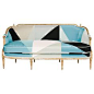 19th Century Louis XVI Style Miles Redd Cubist Silk Sofa | 1stdibs.com