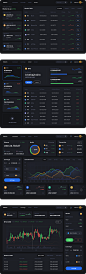 一组暗黑风格dashboard ui .fig素材下载 - 豆皮儿UI