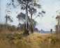 澳洲风景画家Penleigh Boyd风景布上油彩作品