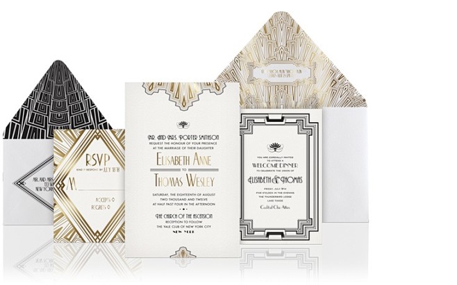 Luxury wedding invit...