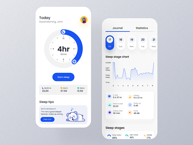 Sleep tracking app