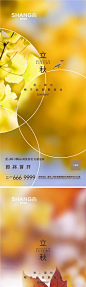 立秋节气微信系列高端大气海报-志设网-zs9.com