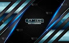 抽象的未来游戏背景与现代电子竞技形状。