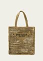 Prada Logo Crochet Tote Bag