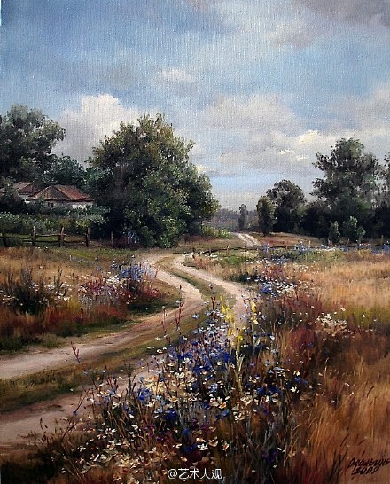 【油画】乌克兰女画家 奥尔加风景油画