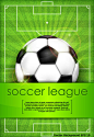 精美足球联赛背景矢量素材，素材格式：EPS，素材关键词：海报,足球,球场,足球联赛