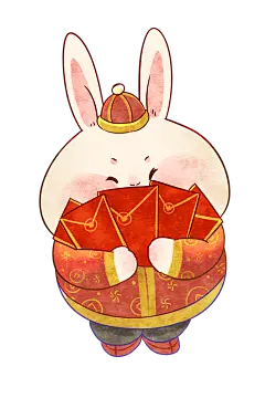 兔年新春春节新年卡通兔子发红包