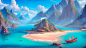 Landscape game background Game Art concept art ai leonardo ai stable diffusion concept Digital Art 