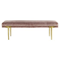 Andrea Rectangular Bench Rosewood Velvet - Contemporary Benches - Dering Hall