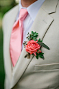 coral tie + bout | Kristyn Hogan #wedding