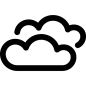 多云云蓬松图标