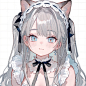 今天是可可爱爱的银发猫耳小女仆动漫头像！ - 小红书