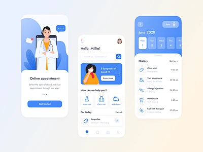 医疗app、UI设计、界面设计-花瓣网