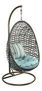 Woven half-egg hanging chair // Heck yes! #furniture_design: 