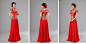 新款套装旗袍 新娘结婚礼服 大红色刺绣两件套 #时尚#