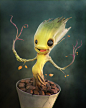 Baby Groot - 2014, Jonfer Maia : I've done this work inspired by Cristopher Uminga's concept and also Guardians of the galaxy movie. I used 3ds max, zbrush, vray and photoshop for this project.