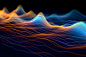 abstract stylish audio waveforms background