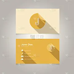 简单的名片模板与字母J