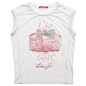 Girls White Sleeveles Top