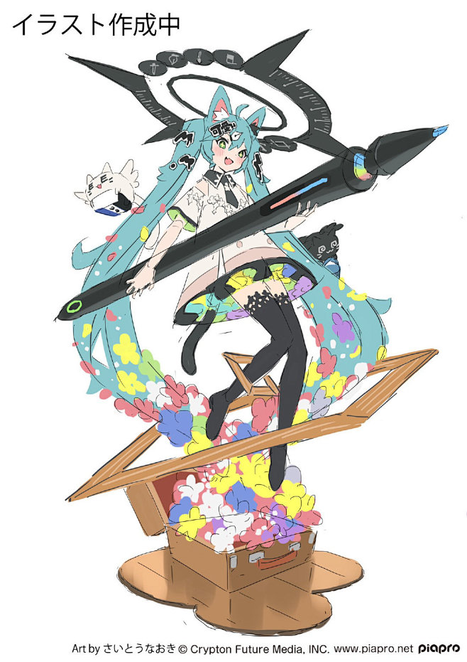 Art by サイトウ ナオキさんデザイン初音ミク板 スノーボード