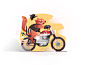 ChipPUNK bike vroom honda tattoo helmet rodent motorcycle chipmunk vector challenge 52weeks illustration