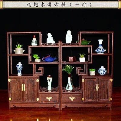 鸡翅木小博古架实木中式博物架多宝阁古董架子玄关柜茶叶柜置物古-淘宝网图片_中式橱窗陈列图片素材-花瓣网