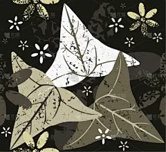 叶子,抽象,四方连续纹样,可爱的,白色,创造力,华丽的,红色,几何形状,花