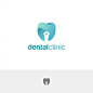 Dental clinic logo teeth abstract design template