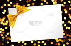 贺卡,蝴蝶结,金色,空白的,背景,记时卡片,总数表,礼节,留白,新的