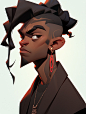 AI-20230426_01 Stylized black man