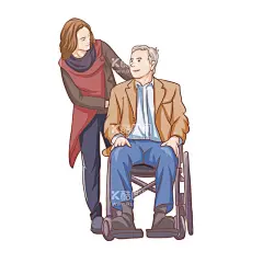 老人手绘插画  - 源文件下载【酷图网】老年人插画,老年人卡通,老年人素材,老人插画,老人手绘素材,重阳节,父母,登山,老年人,爬山,爷爷奶奶,菊花,赏菊,老人