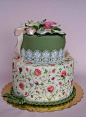 Vintage style cake by bubolinkata, via Flickr