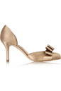 Oscar de la RentaMiss Dodo bow-embellished satin pumps