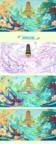 龙猫的贪吃蛇🐍采集到插画场景