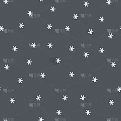 雪花冬夜天衣无缝的图案简单的涂鸦手画的极简重复矢量插图，圣诞快乐节日元素点缀为季节问候，请帖，纺织品