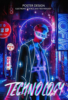 人物海报不够酷？来试试这款超酷炫赛博朋克风线性发光人物海报的做法吧→O网页链接

教程作者：@肥子老师

优设每日作业超话 #ps教程# #海报设计# ​​​​