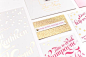 gold glitter ~ by Coral Pheasant Stationery   Design
