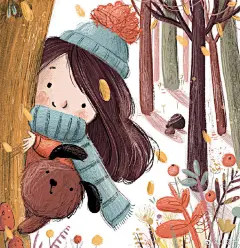 #插画# 插画师 illustratelucy彩铅质感儿童故事插图 ​​​​