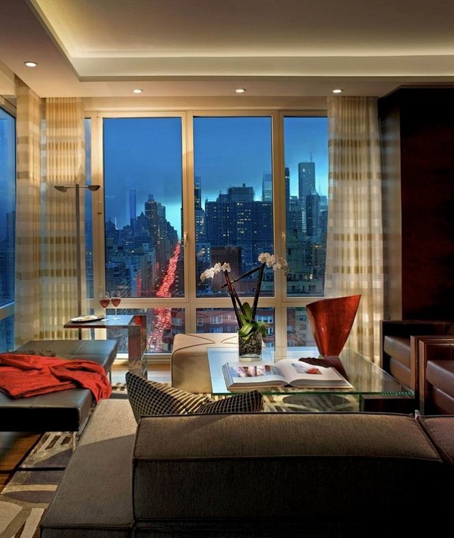 纽约时尚奢华的顶层公寓