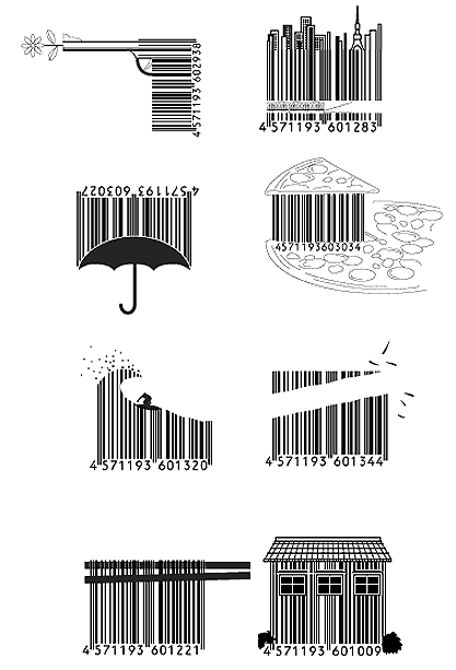 条形码的创意设计。