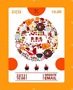 绘画插图,圆形,矢量,烤肉架,计算机图标,式样,请柬,画框,构图